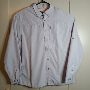 Orvis Men's XL Blue Check Long Sleeve Dress Shirt (0735G2)